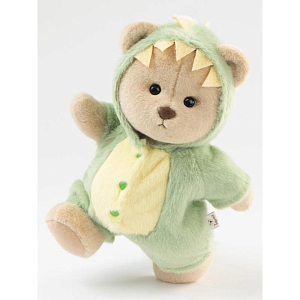 Медведь Lina TeddyTales, в костюме Динозавра, молочный, M, 30 см